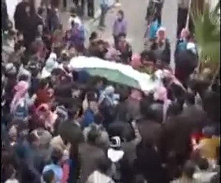 فري برس حماة حي الحميدية تشييع الشهيد محمد كربجها 12 1 2012