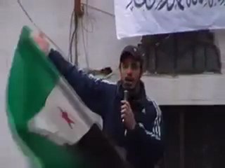 فري برس   جمعة دعم الجيش الحر حي الصفصافة بقيادة الطفل ابو ميزر 13 1 2012