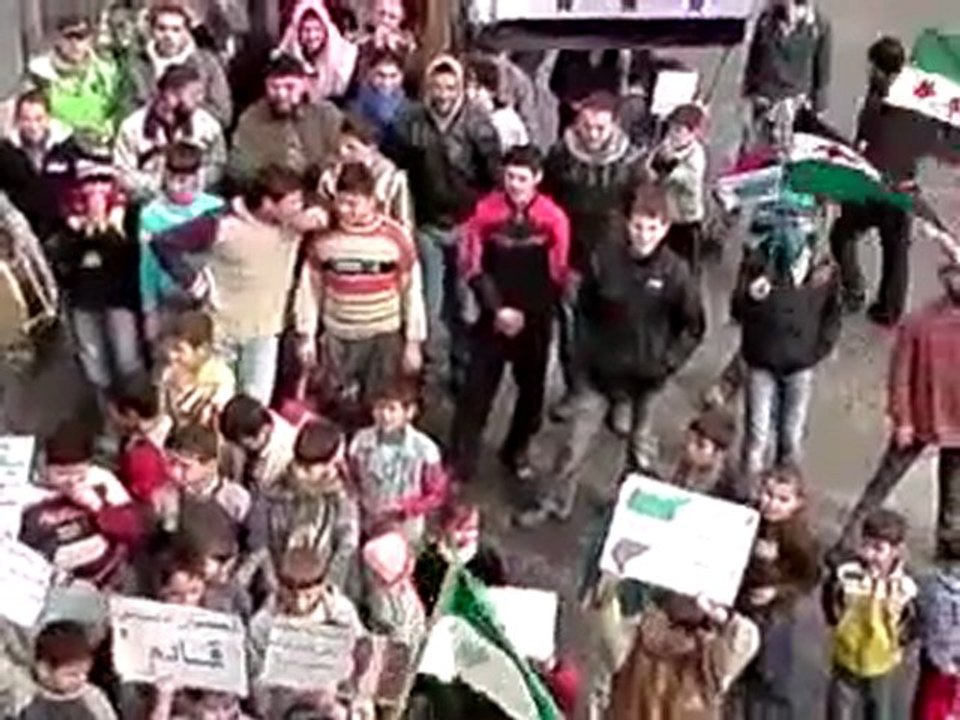 فري برس   اللاذقيه بكاس مظاهرات الاحرار دعم الجيش الحر 13 1 2012