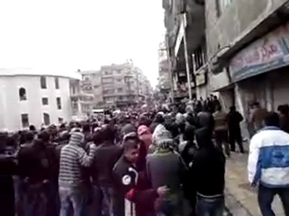فري برس   ريف دمشق قدسيا جمعة دعم الجيش الحر 13 1 2012 ج1