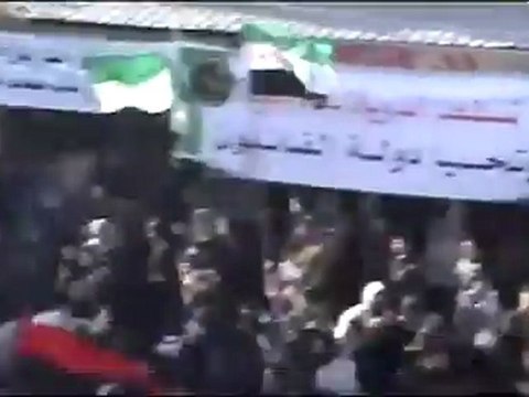 فري برس غوطة دمشق سقبا جمعة دعم الجيش الحر 13 1 2012