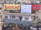 فري برس   مدينة ادلب قناص على سطح المحافظة جمعة دعم الجيش الحر 13 1 2012