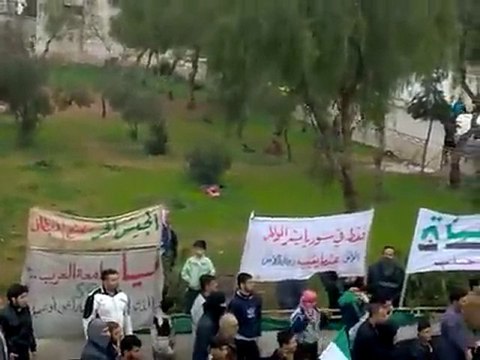 فري برس حماة حي طريق حلب مظاهرة جمعة دعم الجيش الحر 13 1 2012 ج2