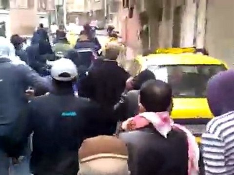 فري برس دمشق الحجر الأسو مظاهرة من جامع معاذ بن جبل 13 1 2012