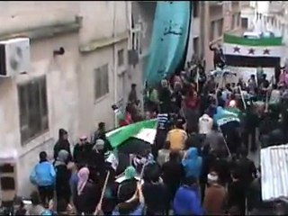 فري برس   حماة حي الشيخ محمد الحامد 13 1 2012
