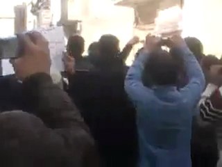 فري برس   ريف دمشق داريا مظاهرة نصرة لمضايا والزبداني 16 1 2012 ج2