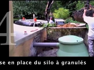 Chaudière à granulés Okofen avec silo enterré GeoTank