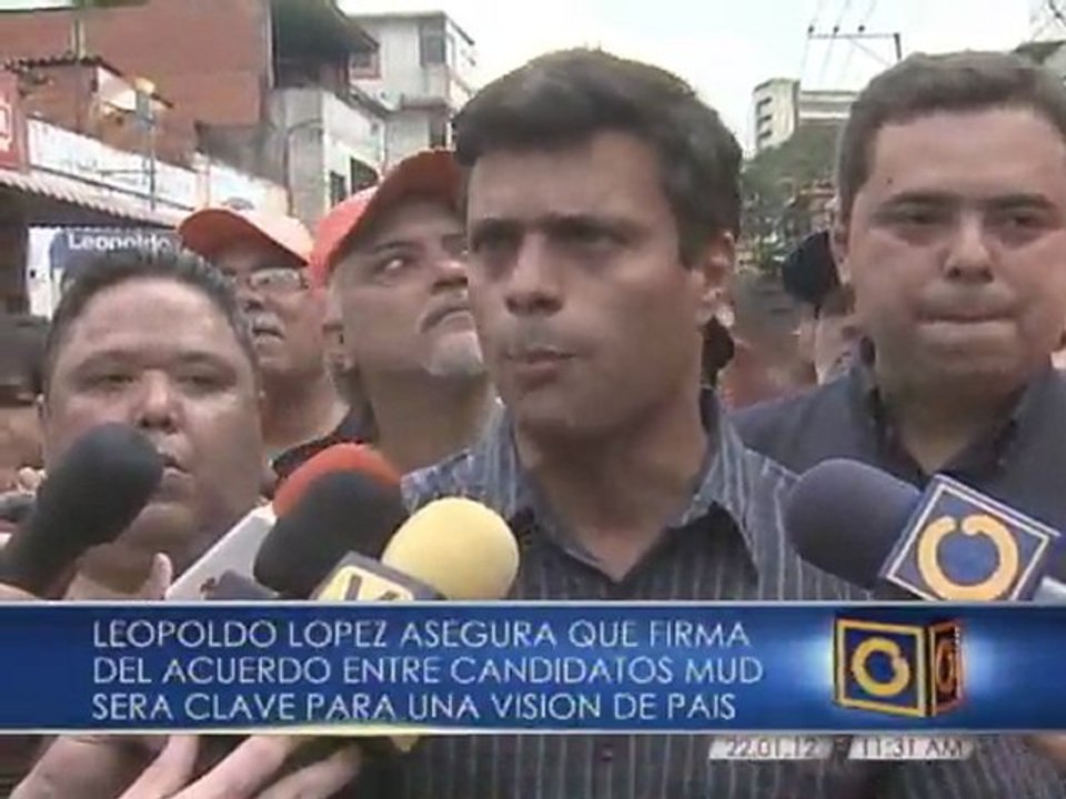 Leopoldo López y Antonio Ecarri recorrieron Catia