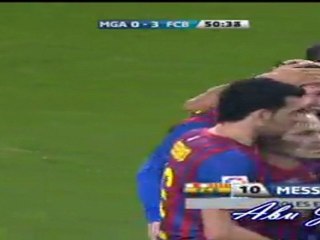 الهدف الثالث لبرشلونة في مرمي ملقا - ميسي