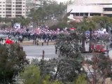فري برس   فضيحة المسيرة المؤيدة الحاشدة المليونية في ساحة الأمويين والمجرم بشار الأسد يلقي كلمته 11 1 2012