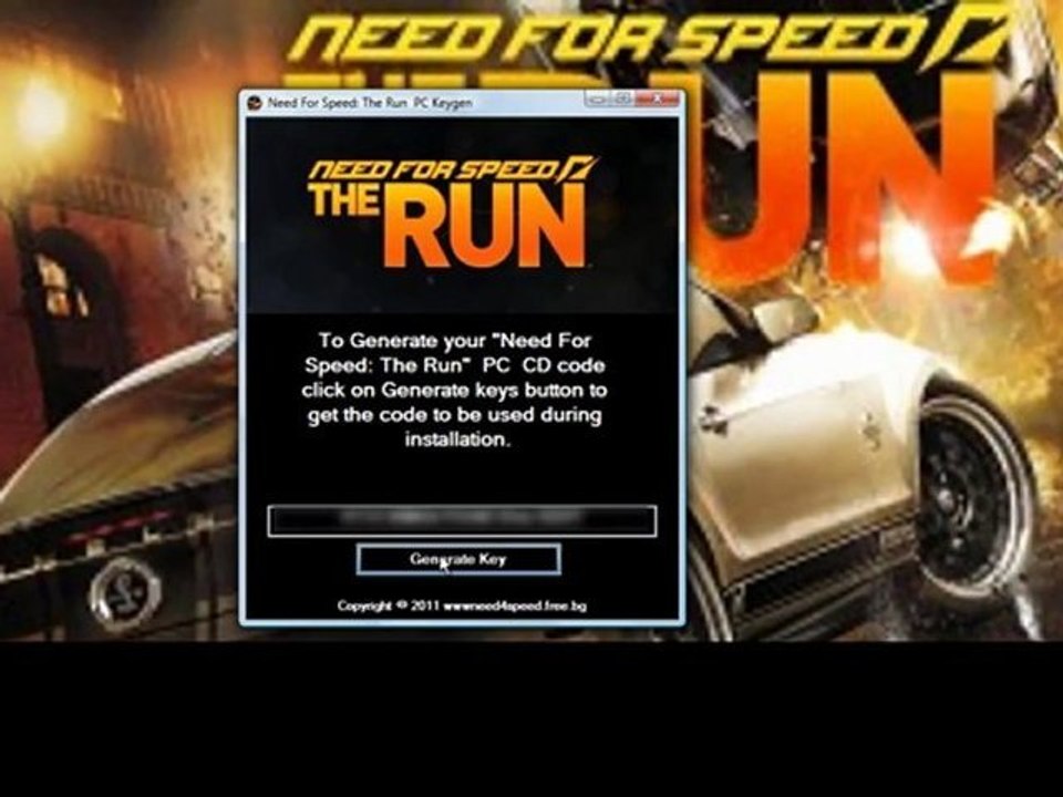 Need For Speed:The Run PC game free Keygen Download + Crack