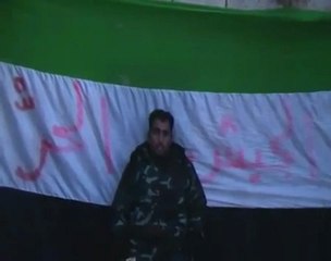 فري برس   ادلب جسرالشغور انشقاق الرقيب اول مروان خالد العليوي 18 1 2012