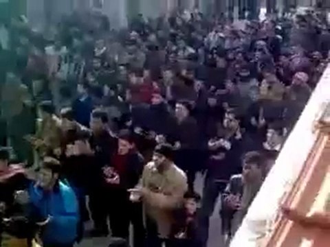 فري برس حماة كفرنبودة مظاهرة حاشدة لثوار البلدة نصرة للزبداني ومضايا 17 1 2012