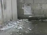 فري برس   حمص البياضة اثار الدمار الذي خلفه الهاون17 1 2012