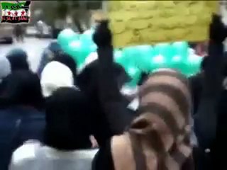 فري برس   ريف دمشق حرائر التل 17 1 2012 ج1