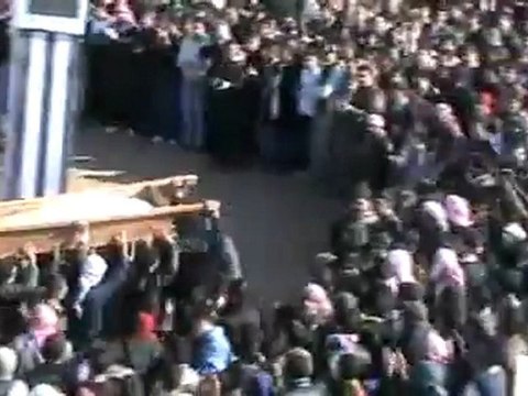 فري برس حمص الزعفرانة تشييع الشهيد عبد الهادي العكاري 20 1 2012