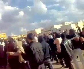 فري برس   حلب   الجامعة    مظاهرة كلية المعلوماتية 18 1 2012