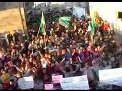 فري برس حماة كفرزيتا مظاهرة حاشدة نصرة للزبداني ومضايا 18 1 2012