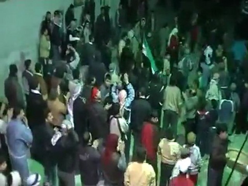 فري برس   حماه  حميدية  مسائية لا اله الا الله والشهيد حبيب 19 1 2012