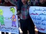 فري برس   كفرنبل المحتلة  معتقلي الثورة   حرق صور الشر 20 1 2012