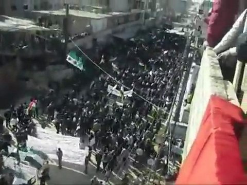 فري برس مظاهرة القامشلي جمعة معتقلي الثورة 20 1 2012