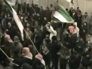 فري برس   حمص القصير  مسائية بقيادة طفلة حرة 21 1 2012