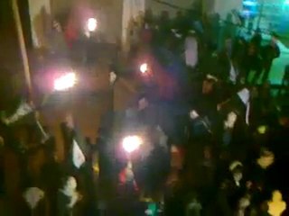 فري برس   سحم الجولان مسائية نصرة للمدن المنكوبة 22 1 2012