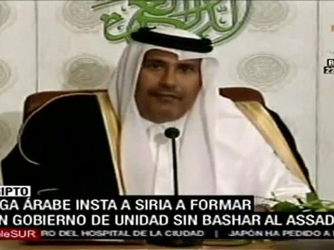 Árabes piden a Al Assad delegar funciones a vicepresidente