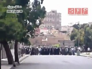 الشبيحة في منطقة البرزة دمشق 20-5-2011