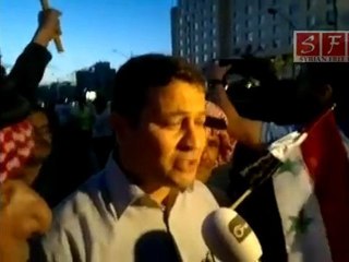 إعتصام الجالية السورية أمام فندق حياة عمان 25-5-2011