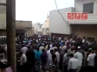 حلب الأتارب الجنازة تتحول إلى مظاهرة 14-6-2011