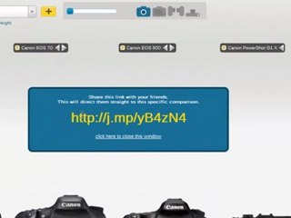 Compare Digital Cameras and share a Comparison with Friends Online