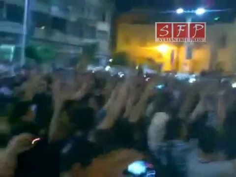 حماه مظاهرة مسائية ساحة العاصي في 18 6 2011 وفاء للشهداء