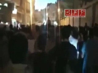 حمص الخالدية مظاهرات ليلية ردا على خطاب الطاغية 20 6 2011