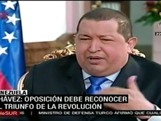 Chávez: Oposición debe reconocer el triunfo de la revolución