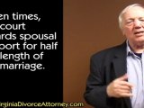 VA Divorce|Length of Marriage for Virginia Spousal Support