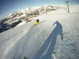 Sciata sulle nevi di Sestriere e sulla pista olimpica di discesa libera maschile