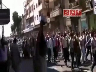 نزول قرى حماة للمساندة جمعة لا حوار 8-7-2011