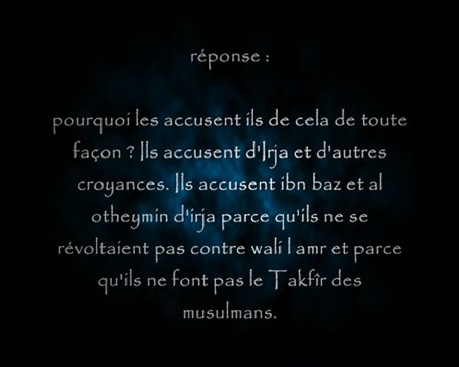 ils accusent les grands savants de mourjis - cheikh al Fawzan