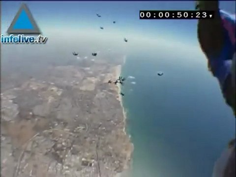 IDF Paratroopers Trying Out For 60th Anniversary Sky Dive