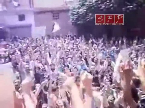 مظاهرات بلدة سرمين جمعة لا للحوار 8-7-2011