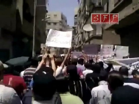 مظاهرات في حرستا في جمعة لا حوار رغم التواجد الأمني 8 7 2011