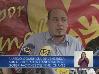 PCV aún no respalda candidatos a las gobernaciones de Chávez