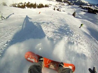 Champery snowboard 'nd sun