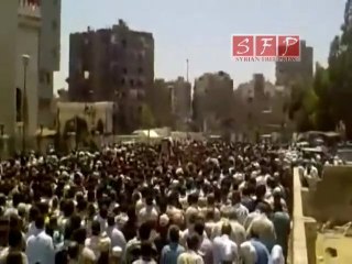 ‫دمشق برزة البلد تشييع الشهيد محي الدين سواقية 16 7 2011