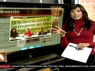 Los feminicidios en México quedan impunes: Williams