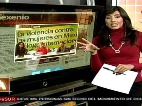 Los feminicidios en México quedan impunes: Williams