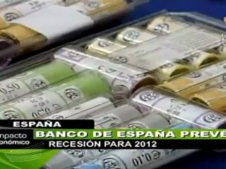 Banco de España espera fuerte recesión en 2012