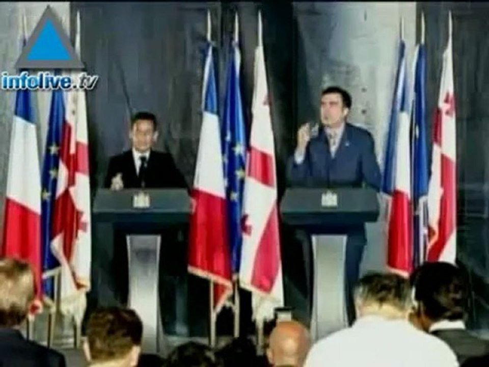 French President Sarkozy Brokers Peace Talks Between Georgia