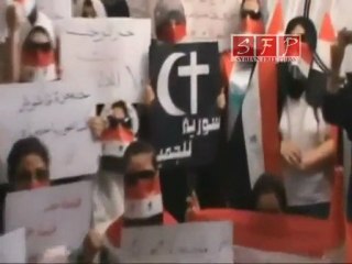 حلب - اعتصام منزلي و كلمة حرائر حلب 25-7-2011